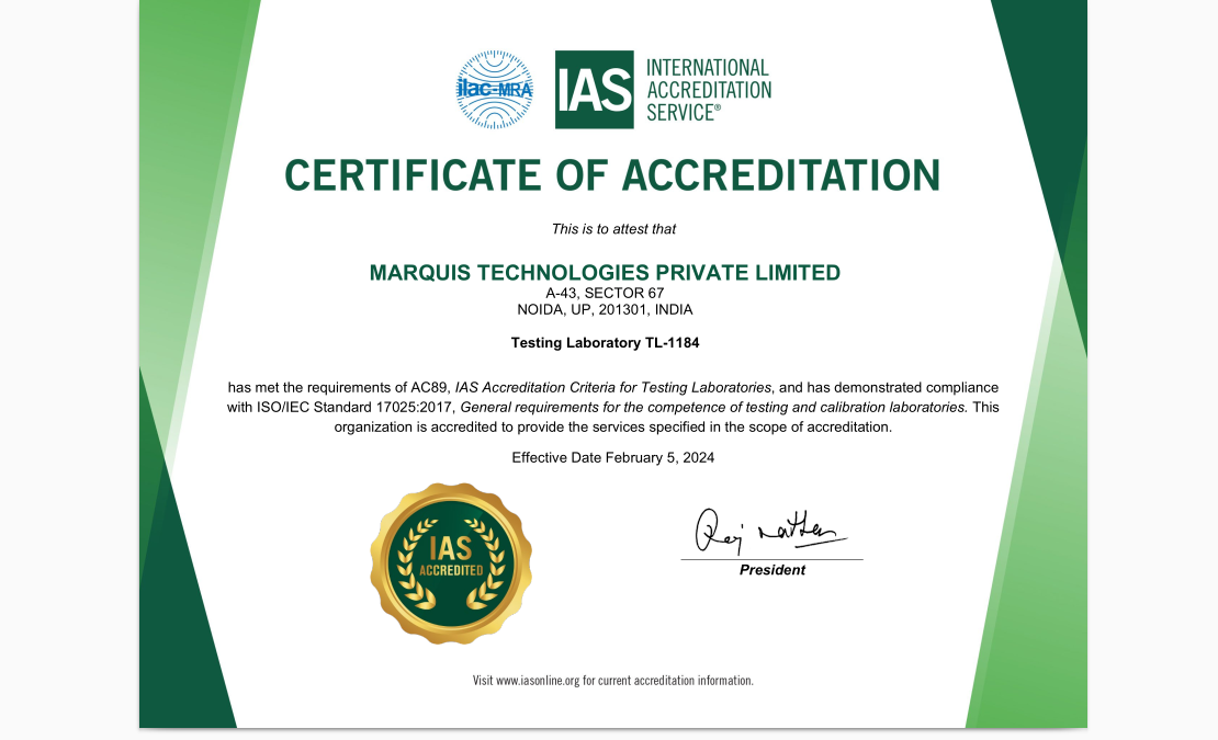 Preview of IAS Certificate