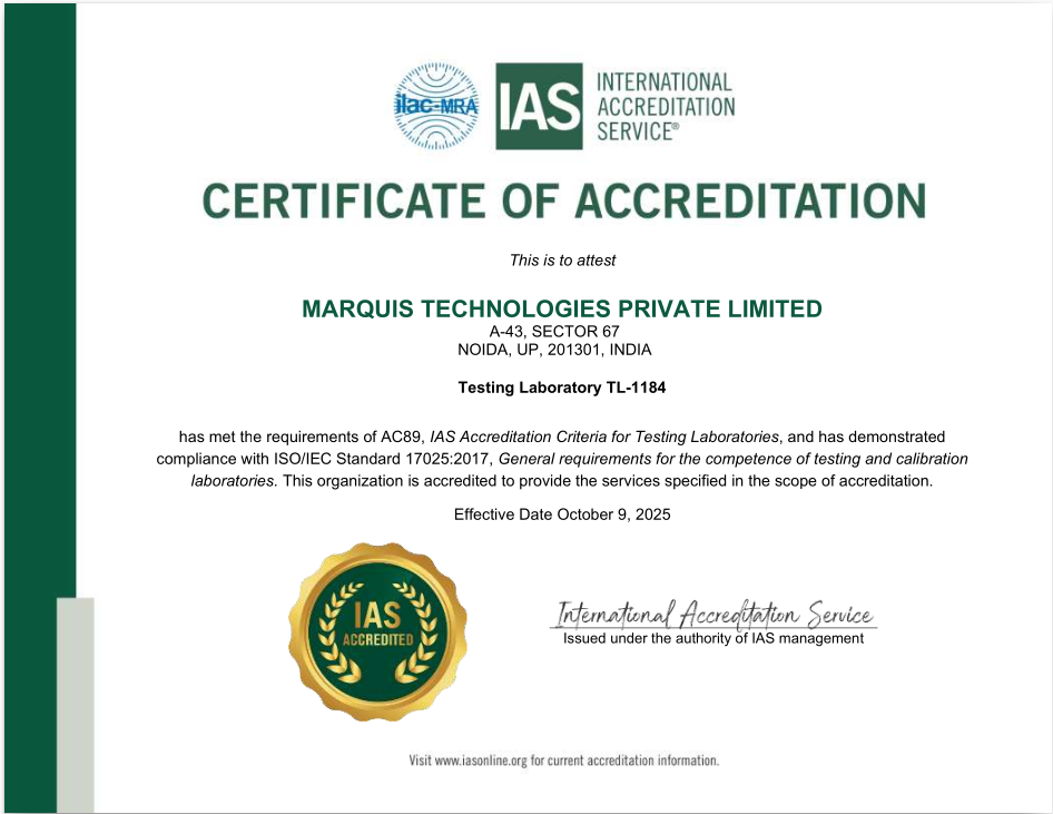 Preview of IAS Certificate