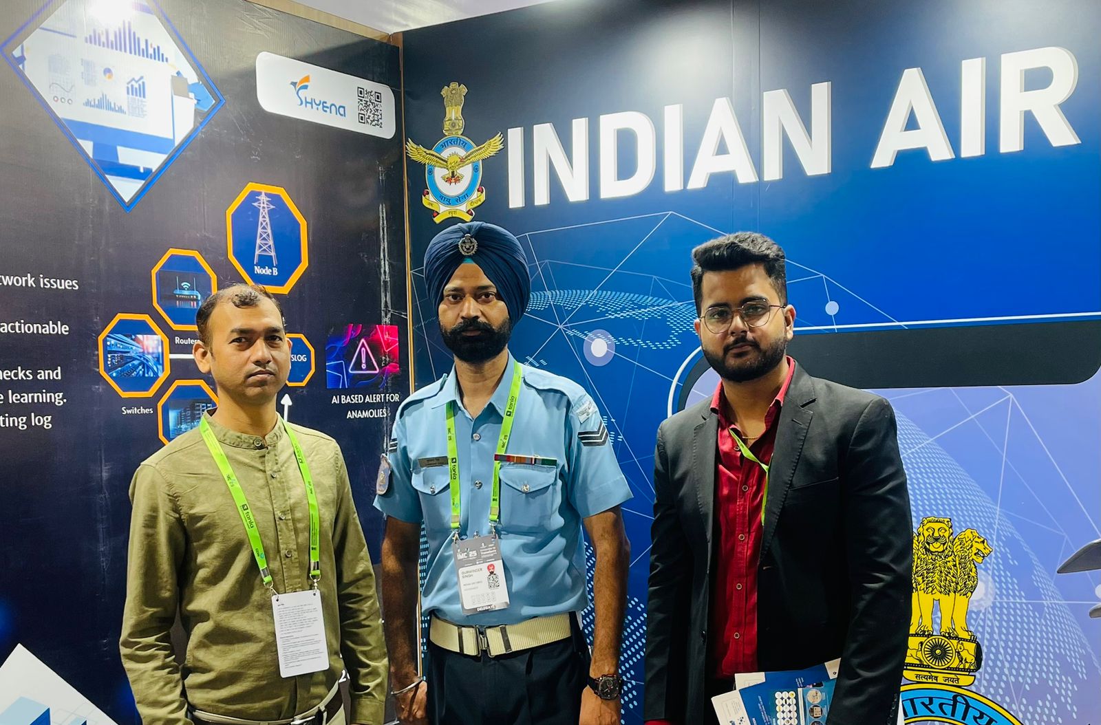 Marquistech team closing a deal with the Indian Air Force at IMC 2022